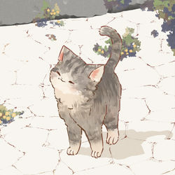 This is a pixiv picture whose title is ねこちゃんwip🐈.