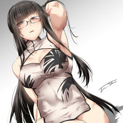 This is a pixiv picture whose title is チャイナ服黒姫様.