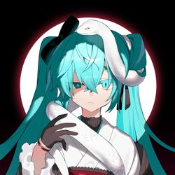 This is a pixiv picture whose title is 謹賀新年ヘビミクさん.