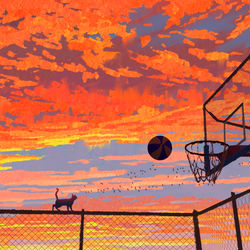 This is a pixiv picture whose title is 球场.