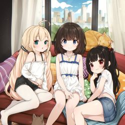 This is a pixiv picture whose title is Lulla and Friends.