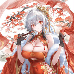 This is a pixiv picture whose title is 海天新春旗袍.