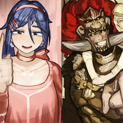 This is a pixiv picture whose title is 米塔vs米塔恩.
