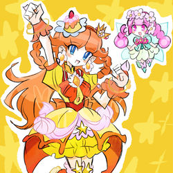 This is a pixiv picture whose title is キュアマジカル💛コスのデイジー姫.