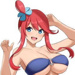 This is a pixiv picture whose title is ポケモン フウロ/Skyla.