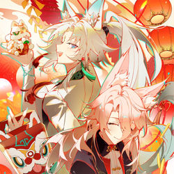This is a pixiv picture whose title is 吃KFC！.