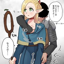 This is a pixiv picture whose title is セクハラされ放題マルシル.