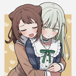This is a pixiv picture whose title is 戸山香澄X若葉睦.