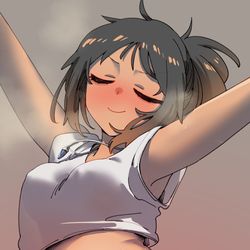 This is a pixiv picture whose title is 「さぁ...こい！！！❤」.