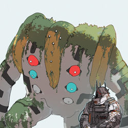 This is a pixiv picture whose title is 巨人ズ.