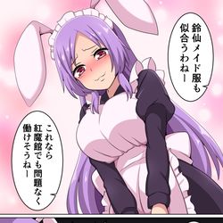 This is a pixiv picture whose title is メイドになる鈴仙さん.