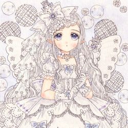 This is a pixiv picture whose title is 砂糖細工のお姫様.