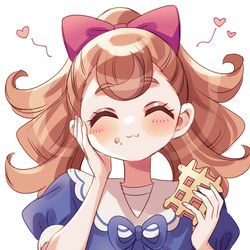 This is a pixiv picture whose title is ワッフルもぐもぐこむぎ.