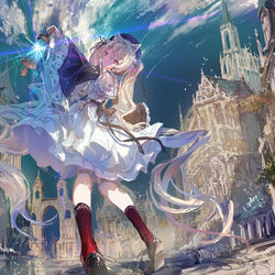 This is a pixiv picture whose title is Reach for the Stars.