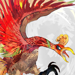 This is a pixiv picture whose title is 衝突（ホウオウ・ルギア）.