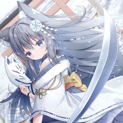 This is a pixiv picture whose title is 雪狐.