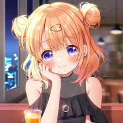 This is a pixiv picture whose title is ココアさんにお祝いしてもらう絵.