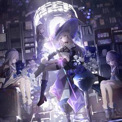 This is a pixiv picture whose title is 黑塔-窃星.