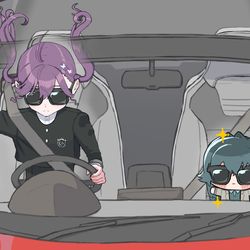 This is a pixiv picture whose title is 手毬ぬいをドライブに連れていく賀陽燐羽.
