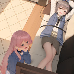 This is a pixiv picture whose title is 千早愛音 & 高松燈.