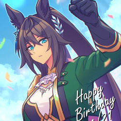 This is a pixiv picture whose title is Happy Birthday シンボリクリスエス.