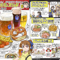 This is a pixiv picture whose title is ドイツビールをこんなスタイルで飲める店があったなんて！.