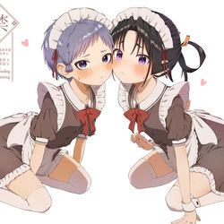 This is a pixiv picture whose title is メイド若×メイドこじ.