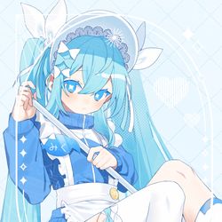 This is a pixiv picture whose title is ジャージメイドみくさん.