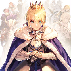 This is a pixiv picture whose title is 騎士王.