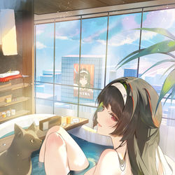 This is a pixiv picture whose title is お出かけ前のひととき.