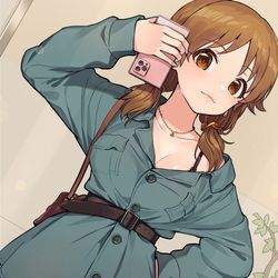 This is a pixiv picture whose title is 自撮り.