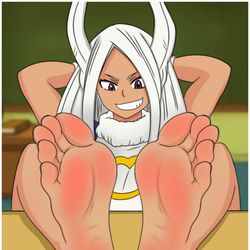 This is a pixiv picture whose title is Mirko Giantess Feet.