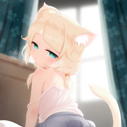 This is a pixiv picture whose title is 🌸ねこずえ「ふにゃぁ…？」🐈.