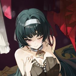 This is a pixiv picture whose title is 「これが新しい衣装だね？💿」.