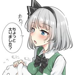 This is a pixiv picture whose title is ノンデリ妖夢ちゃん.