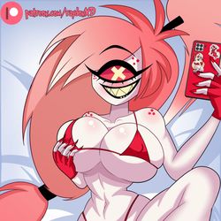 This is a pixiv picture whose title is Cherri Bomb // Hazbin Hotel.