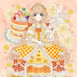 This is a pixiv picture whose title is ホットケーキ・プリンセス.