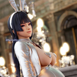 This is a pixiv picture whose title is Nyotengu pregnant bunny girl.
