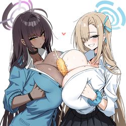 This is a pixiv picture whose title is Asuna & Karin.