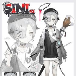 This is a pixiv picture whose title is Vtuber SINI42 3.0.