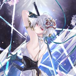 This is a pixiv picture whose title is 散華.