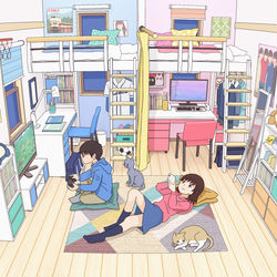 This is a pixiv picture whose title is 子供部屋の姉弟　その2.
