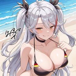 This is a pixiv picture whose title is 水着オイゲン.