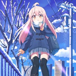 This is a pixiv picture whose title is 雪道.