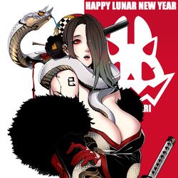 This is a pixiv picture whose title is Happy snake year.