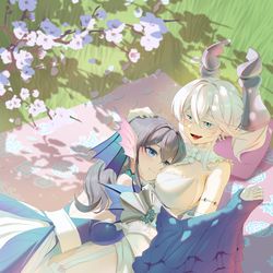 This is a pixiv picture whose title is 春日饮.