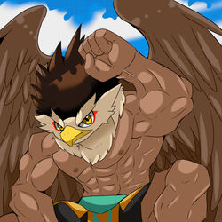 This is a pixiv picture whose title is 大鷲獣人.