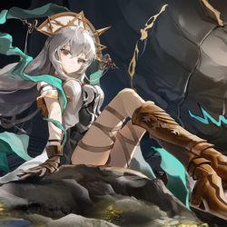 This is a pixiv picture whose title is 末日的孤独歌者.