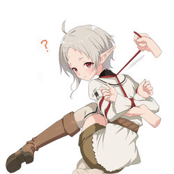 This is a pixiv picture whose title is What are you doing, Rudeus？.