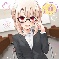 This is a pixiv picture whose title is リクルートスーツ☆イリヤ.